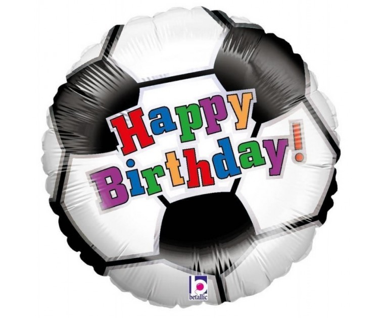 Balão Bola Futebol Happy Birthday