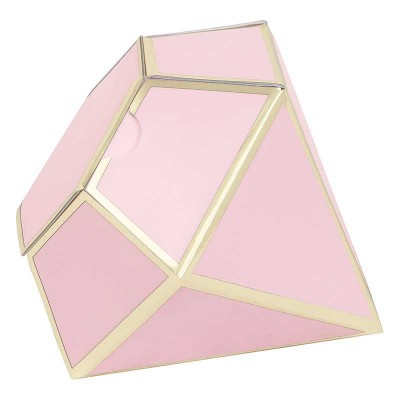 8 Caixas Diamante Rosa e Dourado 