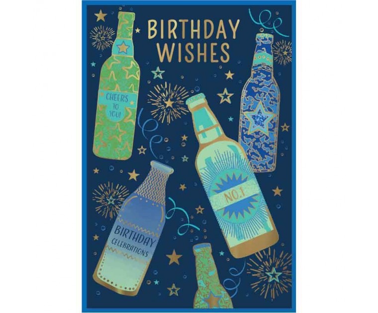 Postal Felicitações Birthday Wishes Masculino