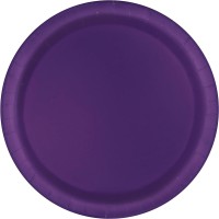 Pratos Redondos Roxo Profundo 22 cms