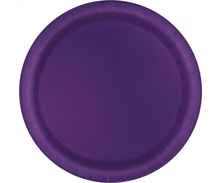 Pratos Redondos Roxo Profundo 22 cms