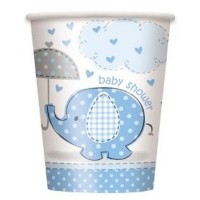 Copos Baby Shower Elefante Azul