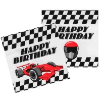 Guardanapos Carros de Corrida Happy Birthday