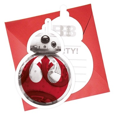 6 Convites Star Wars THE LAST JEDI