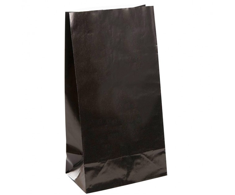 12 Sacos Papel Doces e Ofertas Preto
