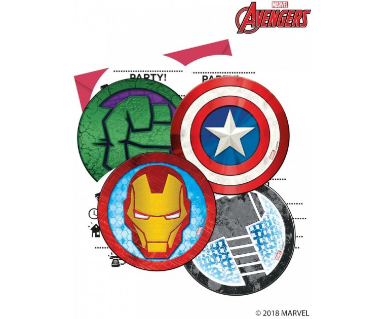  6 Convites Avengers