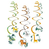 6 Decorações Pendentes Selva Get Wild
