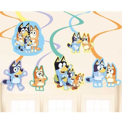 6 Pendentes Decoração Bluey