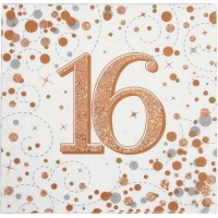 Guardanapos Rose Gold Glitter 16