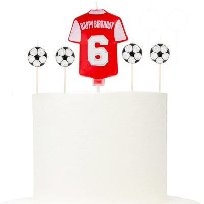 Conj, Velas Personalizáveis Futebol Vermelhas