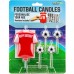 Conj, Velas Personalizáveis Futebol Vermelhas