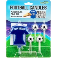 Conj, Velas Personalizáveis Futebol Azul