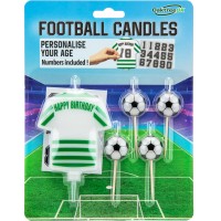 Conj, Velas Personalizáveis Futebol Verde Riscas