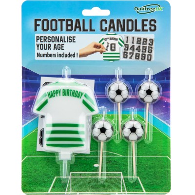 Conj, Velas Personalizáveis Futebol Verde Riscas