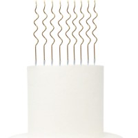 12 Velas Curly Douradas
