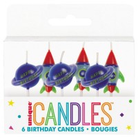 6 Velas Tema Espaço
