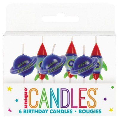 6 Velas Tema Espaço