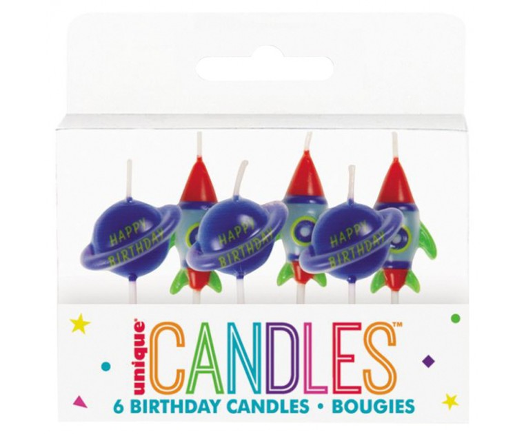 6 Velas Tema Espaço