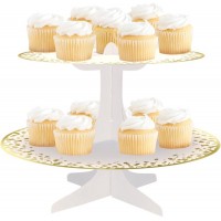 Stand Cup Cakes e Doces Branco e Dourado