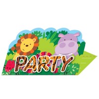 8 Convites com Envelope Festa Selva
