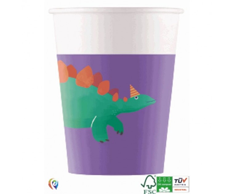 8 Copos Dinossauro 220ml