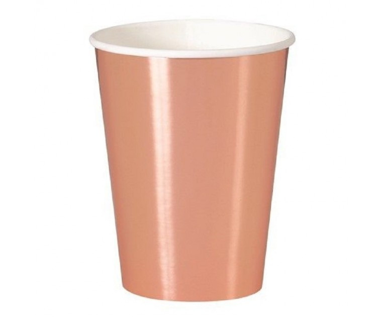 8 Copos Rose Gold
