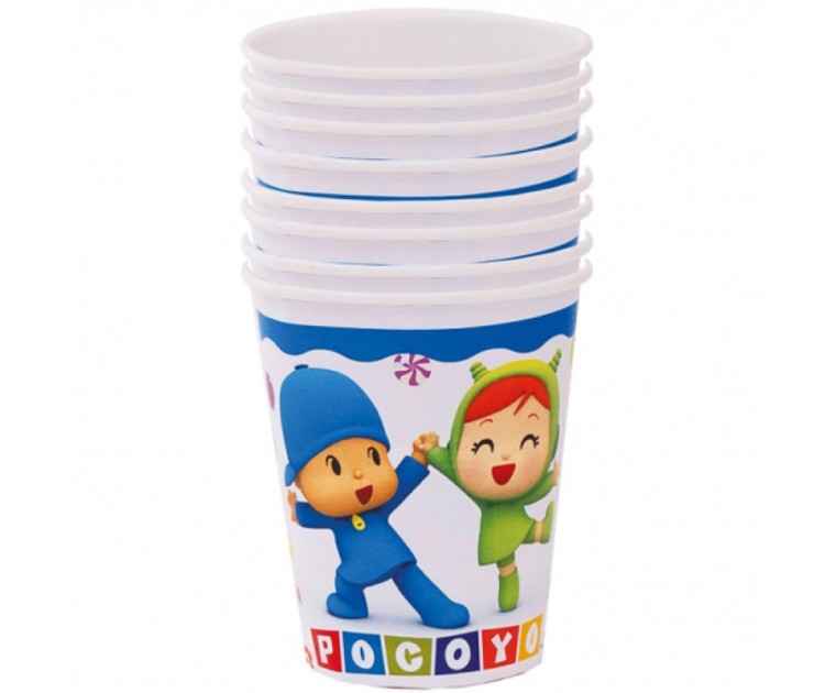 8 Copos Pocoyo 