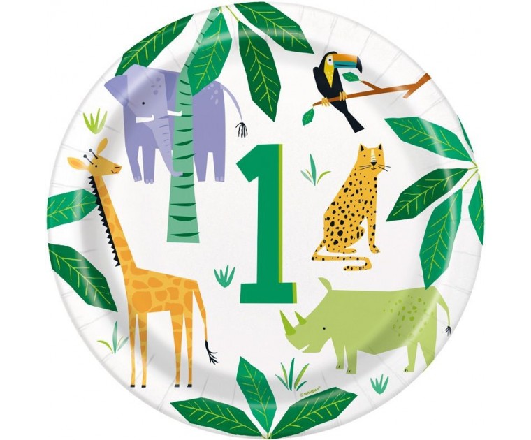 8 Pratos Safari 1º Aniversário
