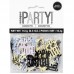 Confetis Happy Birthday Prata, Pretos e Dourados