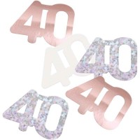 Confetis Mesa 40 Rose Gold e Iridescente 