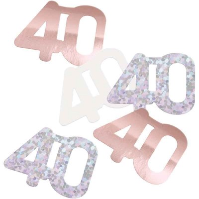 Confetis Mesa 40 Rose Gold e Iridescente 