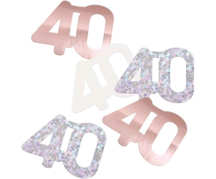 Confetis Mesa 40 Rose Gold e Iridescente 