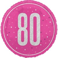 Balão 80 Rosa e Prata