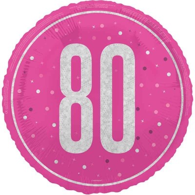 Balão 80 Rosa e Prata