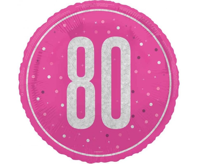 Balão 80 Rosa e Prata