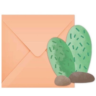 Convite e Envelope Cactos e Lamas