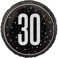 Balão 30 Preto e Prata
