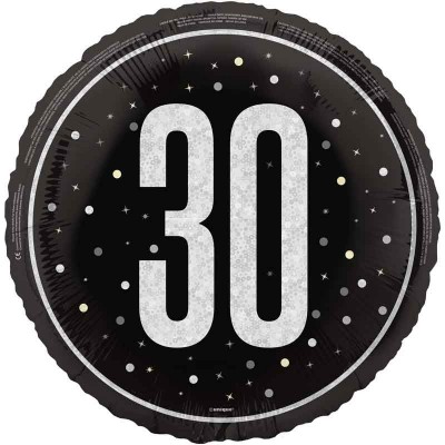 Balão 30 Preto e Prata