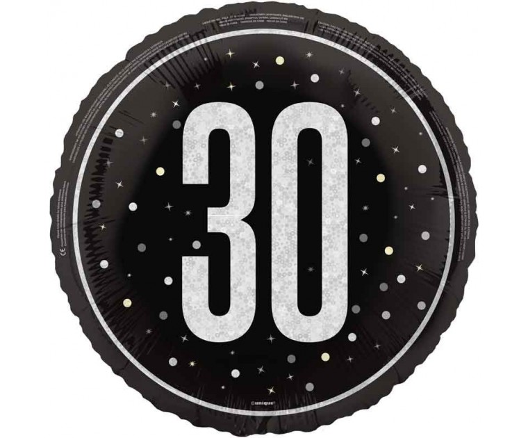 Balão 30 Preto e Prata