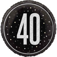Balão 40 Preto e Prata