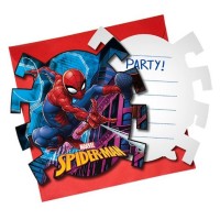 6 Convites SPIDERMAN TEAM UP