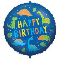 Balão Dinossauros Happy Birthday Multicolorido