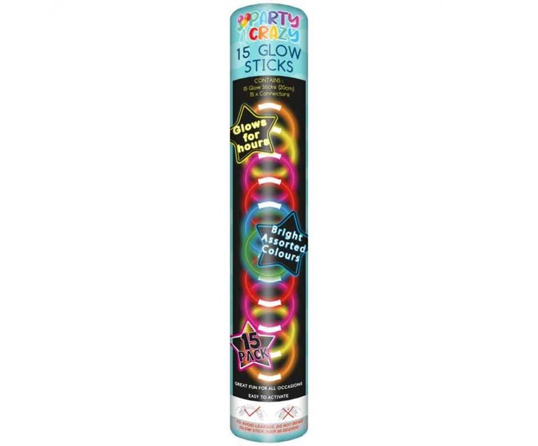 Pack 15 Sticks Neon 20 cms