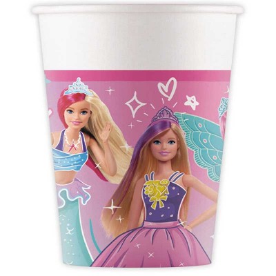 8 Copos Barbie Fantasia