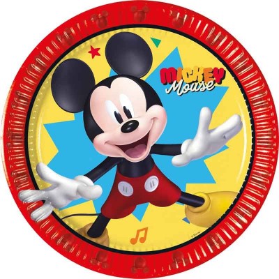 Pratos Mickey Jump 20 cms