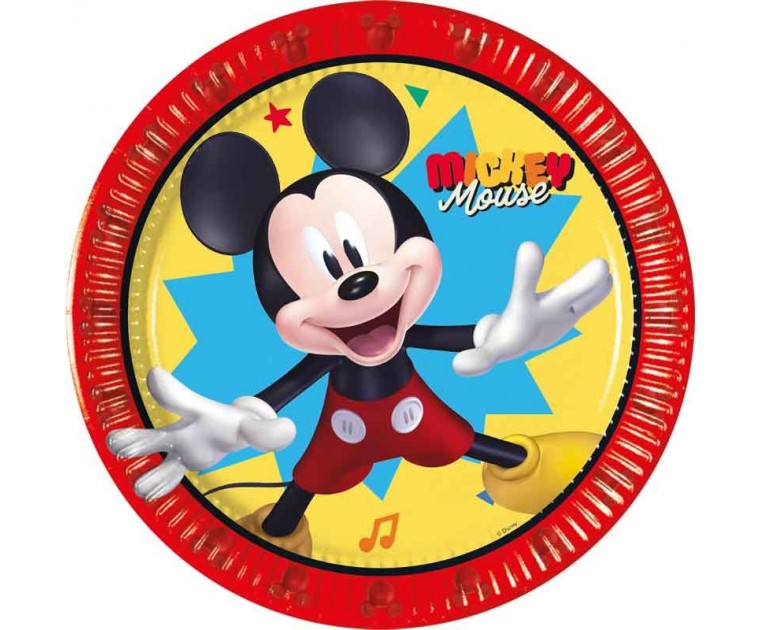 Pratos Mickey Jump 20 cms