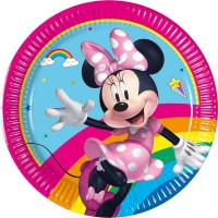 Pratos Minnie Arco íris 