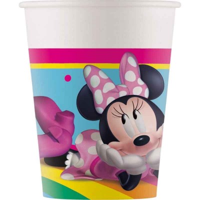 Copos Minnie Arco íris 