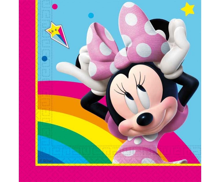 Guardanapos Minnie Arco íris 