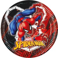8 Pratos Spiderman 